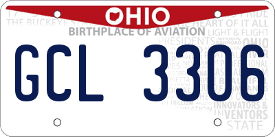 OH license plate GCL3306