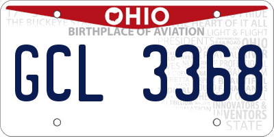 OH license plate GCL3368