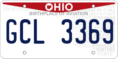 OH license plate GCL3369