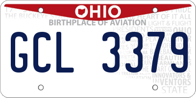 OH license plate GCL3379