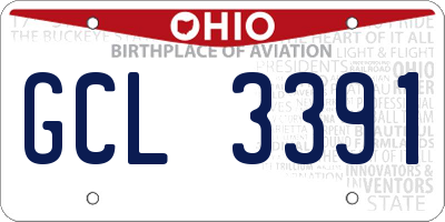 OH license plate GCL3391