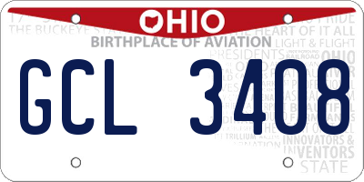 OH license plate GCL3408