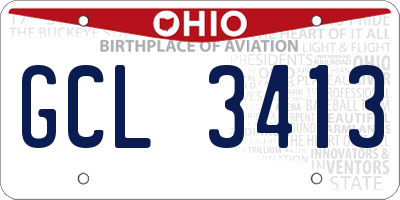OH license plate GCL3413