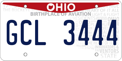 OH license plate GCL3444