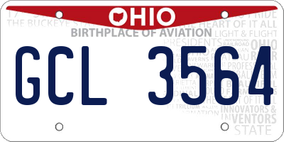OH license plate GCL3564
