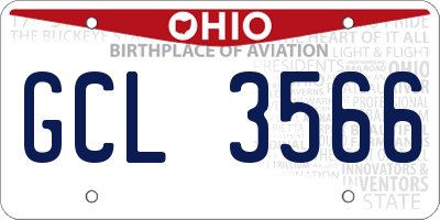 OH license plate GCL3566