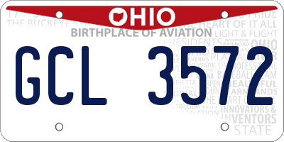 OH license plate GCL3572