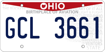 OH license plate GCL3661