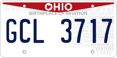 OH license plate GCL3717