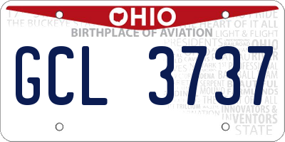 OH license plate GCL3737