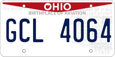OH license plate GCL4064
