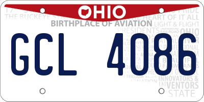OH license plate GCL4086