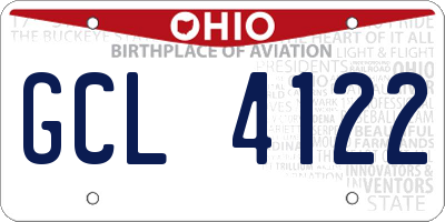 OH license plate GCL4122