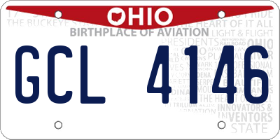 OH license plate GCL4146