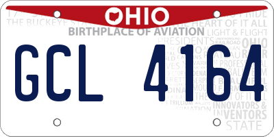 OH license plate GCL4164