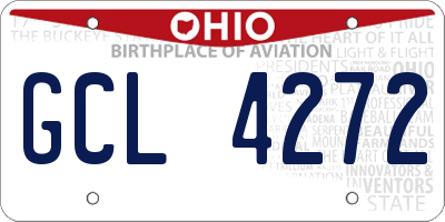 OH license plate GCL4272