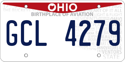 OH license plate GCL4279