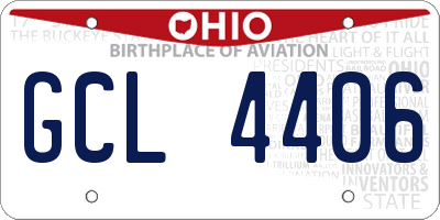 OH license plate GCL4406
