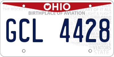 OH license plate GCL4428