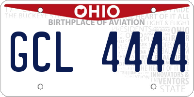 OH license plate GCL4444