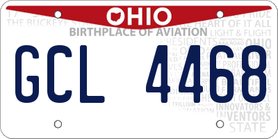 OH license plate GCL4468