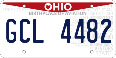 OH license plate GCL4482