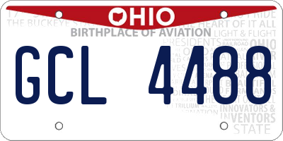 OH license plate GCL4488
