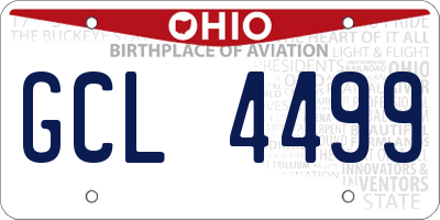 OH license plate GCL4499