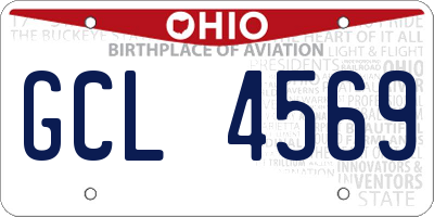 OH license plate GCL4569
