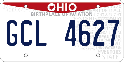 OH license plate GCL4627
