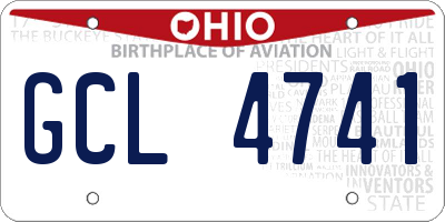 OH license plate GCL4741
