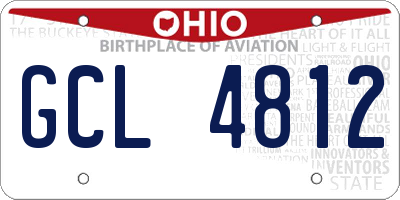 OH license plate GCL4812