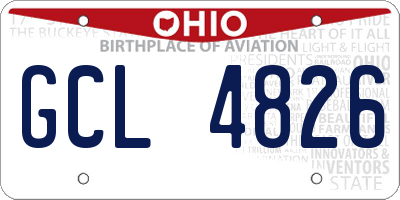 OH license plate GCL4826
