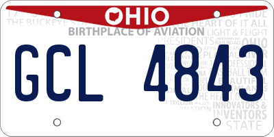 OH license plate GCL4843