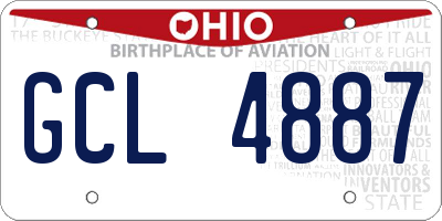 OH license plate GCL4887