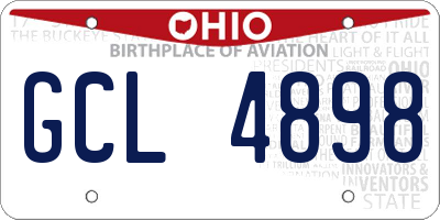 OH license plate GCL4898