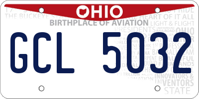 OH license plate GCL5032