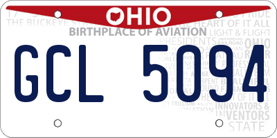 OH license plate GCL5094