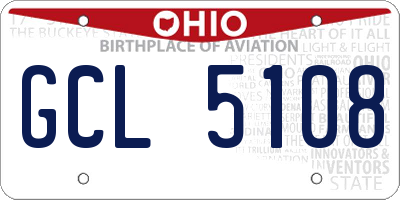 OH license plate GCL5108