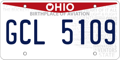 OH license plate GCL5109