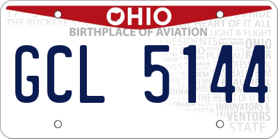 OH license plate GCL5144