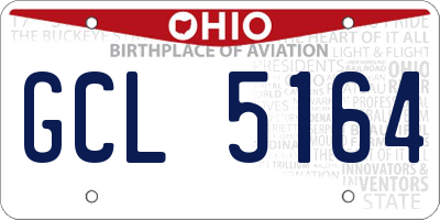 OH license plate GCL5164