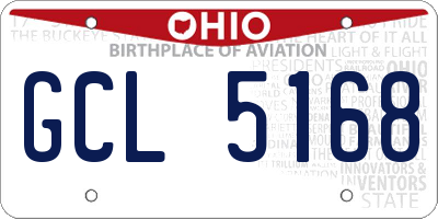 OH license plate GCL5168