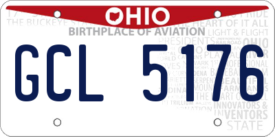 OH license plate GCL5176