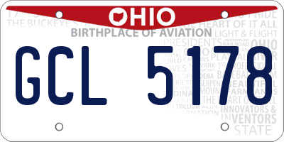 OH license plate GCL5178