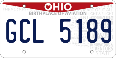 OH license plate GCL5189
