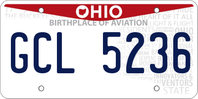 OH license plate GCL5236