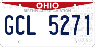OH license plate GCL5271