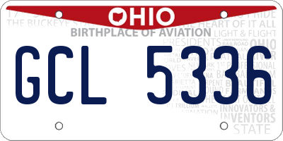 OH license plate GCL5336