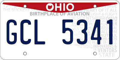 OH license plate GCL5341